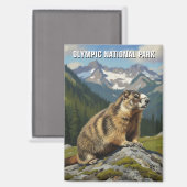 ワシントンオリンピック国立公園旅行 マグネット (正面/裏面)