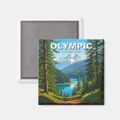 ワシントンオリンピック国立公園旅行 マグネット (正面/裏面)