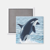 ワシントンオルカージャンプ マグネット (正面/裏面)