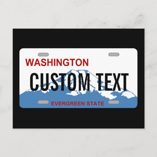ワシントンカスタムプレートはがき ポストカード (正面)
