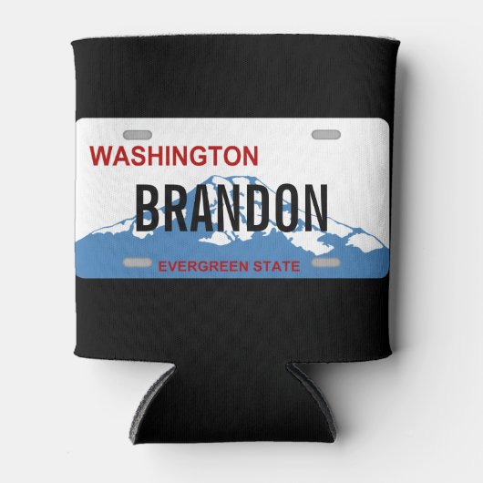 ワシントンカスタム州ライセンスプレートはクーラー 缶クーラー (正面)