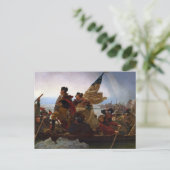 ワシントンクロッシングザデラウェアバイエマニュエルルーツ ポストカード (スタンド正面)