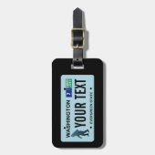 ワシントンコロンビアサスカッチライセンスプレート ラゲッジタグ (正面縦)