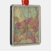 ワシントンコロンビア州コロンビア地区地図 メタルオーナメント (右)