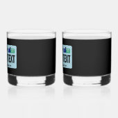 ワシントンサスカッチライセンスプレート ウイスキーグラス (左)