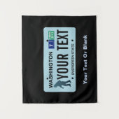 ワシントンサスカッチライセンスプレート タペストリー (正面)