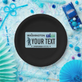 ワシントンサスカッチライセンスプレート ペーパープレート (パーティー)