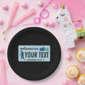 ワシントンサスカッチライセンスプレート ペーパープレート (パーティー)