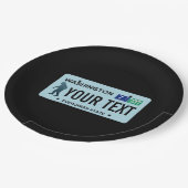 ワシントンサスカッチライセンスプレート ペーパープレート (アングル)