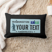 ワシントンサスカッチライセンスプレート ランバークッション (ブランケット)
