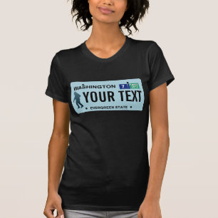 ワシントンサスカッチライセンスプレート Tシャツ