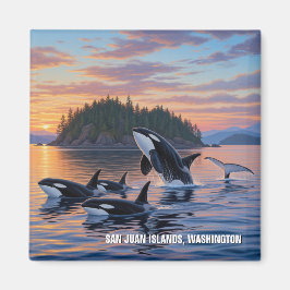 ワシントンサンフアン諸島のオルカス マグネット