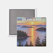 ワシントンサンフアン諸島旅行 マグネット (正面/裏面)