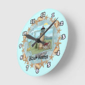 ワシントンシェルズライトハウス ラウンド壁時計 (傾斜)