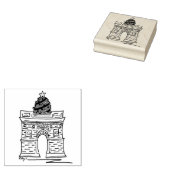 ワシントンスクエアアーチツリーNYCクリスマスホリデー ラバースタンプ (押印)