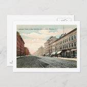 ワシントンストリート、ニュージャージー州ホーボーケン ヴィンテージ ポストカード (正面/裏面)