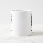 ワシントンスノーボードビンテージ旅行ポスター ジャンボコーヒーマグカップ (正面)