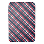 ワシントンスポーツファンブルーホワイトレッドプレイド バスマット (正面縦)