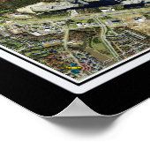 ワシントンダレスインターナショナルエアポートサテライトマップ ポスター (角)