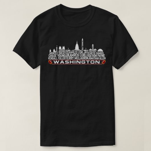 ワシントンチーム23プレイヤー名簿ワシントンDC Sk Tシャツ (デザイン正面)