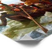 ワシントンデラウェア川を渡る ポスター (角)