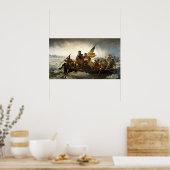 ワシントンデラウェア川を渡る ポスター (キッチン)