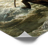 ワシントンデラウェア川を渡る ポスター (角)