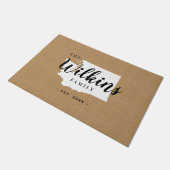 ワシントンファミリーモノグラム州ドormat ドアマット (アングル)