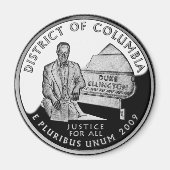 ワシントンフェイクコロンビアクォーター地区 マグネット (正面)