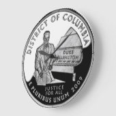 ワシントンフェイクコロンビアクォーター地区 ラージ壁時計 (傾斜)