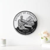 ワシントンフェイクコロンビアクォーター地区 ラージ壁時計 (ホーム)