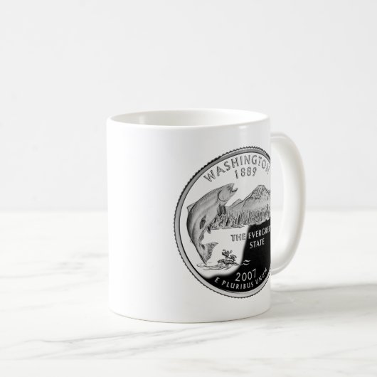 ワシントンフェイク州クォーター コーヒーマグカップ (正面右)