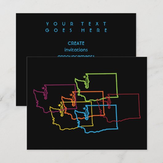 ワシントンプライドぼやけ 招待状 (正面/裏面)