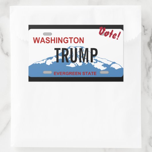 ワシントンプレート投票トランプカスタムステッカー 長方形シール (バッグ)