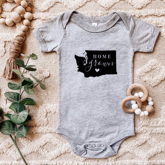 ワシントンホームグロウン州ティー ベビーボディスーツ