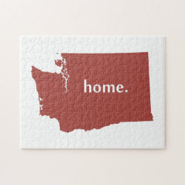 ワシントンホームシルエット州マップ ジグソーパズル