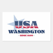 ワシントンマイホーム州シール 長方形シール (正面)
