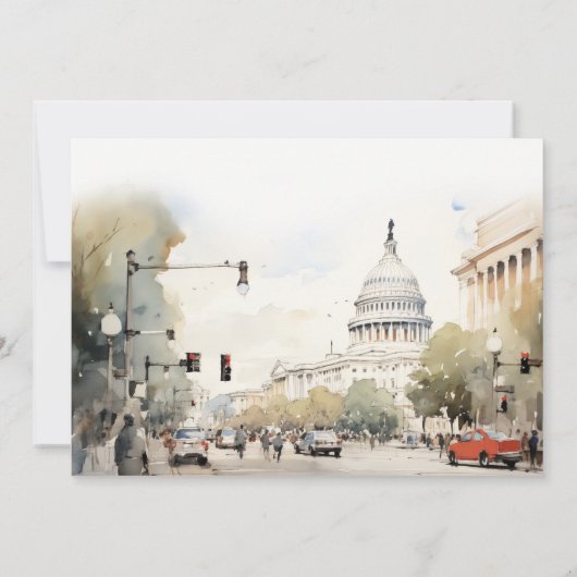 ワシントンミニマルDC水の色のリハーサルディナー 招待状 (裏面)