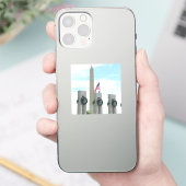 ワシントンモニュメントとDCの第二次世界大戦記念碑 シール (スマートフォン)