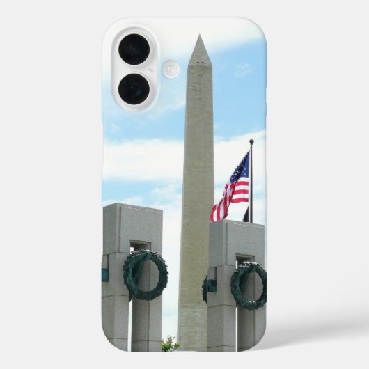 ワシントンモニュメントとDCの第二次世界大戦記念碑 Case-Mate iPhoneケース (裏面)