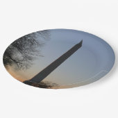 ワシントンモニュメントアットサンセット ペーパープレート (アングル)