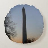 ワシントンモニュメントアットサンセット ラウンドクッション (正面)
