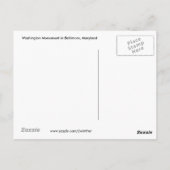 ワシントンモニュメントボルチモア葉書 ポストカード (裏面)