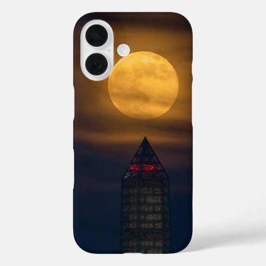 ワシントンモニュメント上のスーパームーン Case-Mate iPhoneケース (裏面)