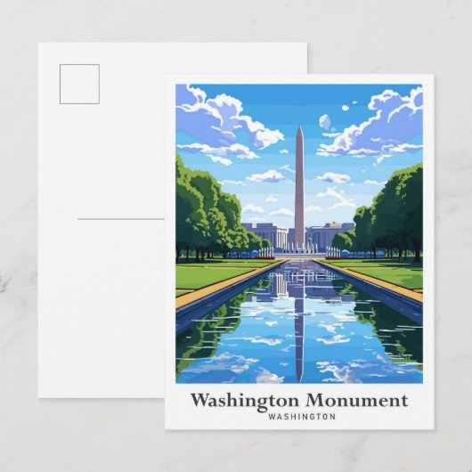 ワシントンモニュメント アメリカ旅行 ポストカード (正面/裏面)