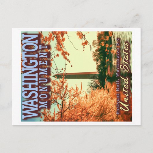ワシントンモニュメント – ナショナルモールワシントンDC ポストカード (正面)