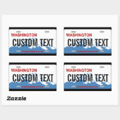ワシントンライセンスプレートカスタムシール 長方形シール (シート)