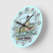 ワシントンライトハウス ラウンド壁時計 (傾斜)