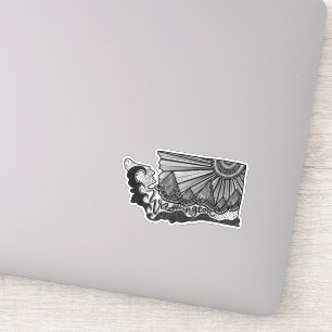 ワシントンラインアート シール