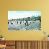 ワシントンレイクパークアイススケートで滑るシーン キャンバスプリント (インサイチュ (リビング))